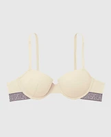 Soutien-gorge demi-buste en doux coton légèrement doublé