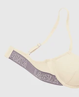 Soutien-gorge demi-buste en doux coton légèrement doublé