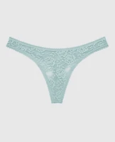 Thong Panty with Picot Trim