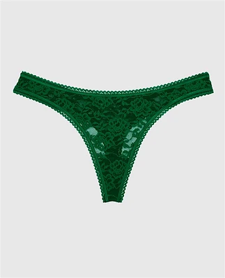 Tanga avec bordure à pois