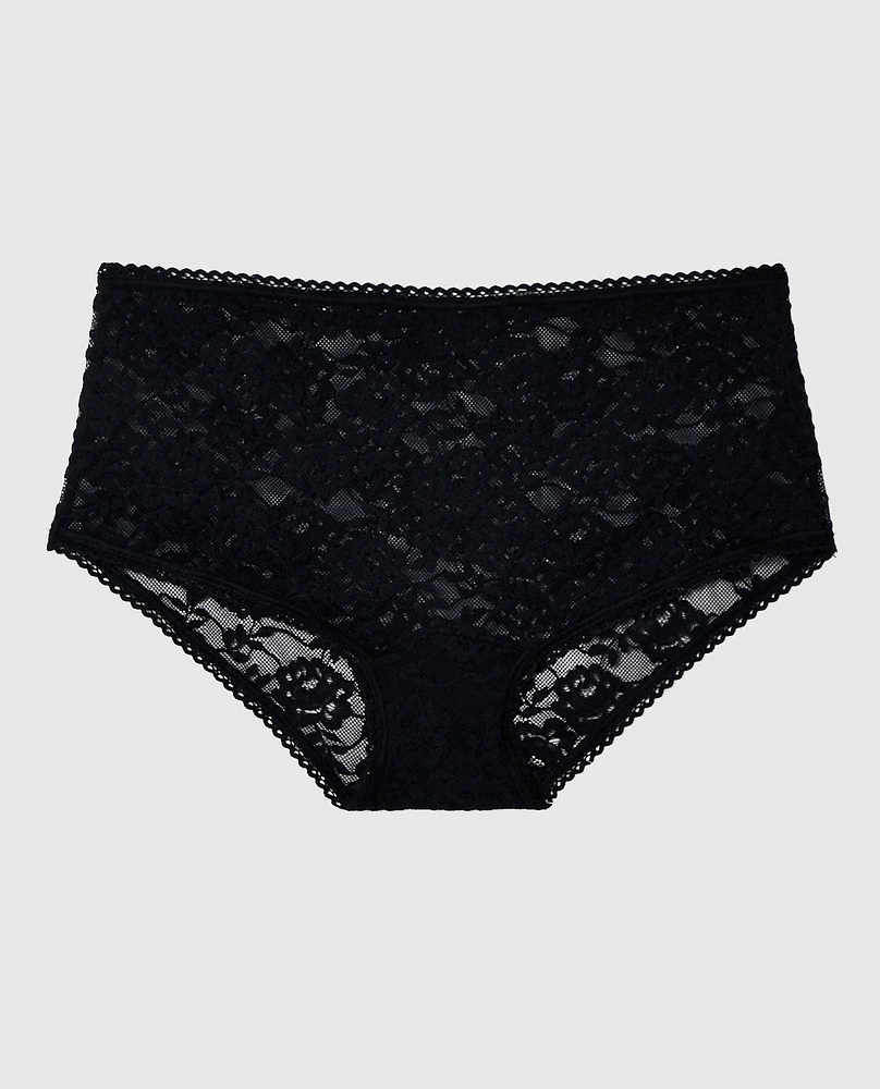 Boyshort Panty with Picot Trim