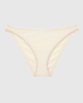 Culotte bikini avec bordure à pois