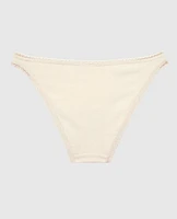 Bikini Panty with Picot Trim