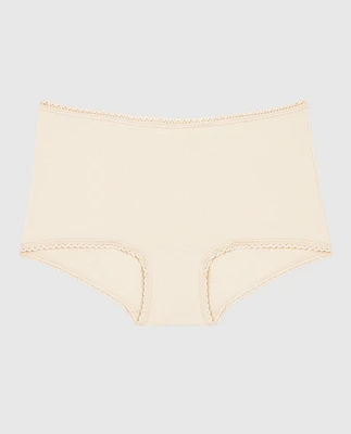 Boyshort Panty with Picot Trim