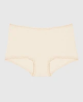 Boyshort Panty with Picot Trim