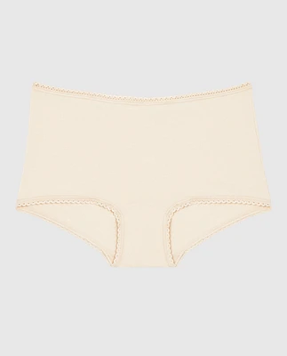 Boyshort Panty with Picot Trim