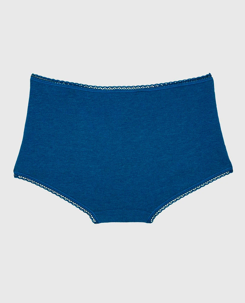 Boyshort Panty with Picot Trim