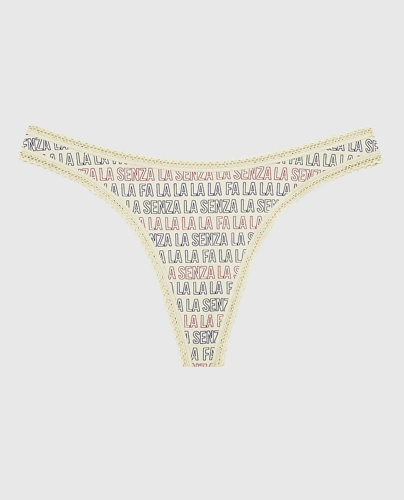 Remix Cotton Thong Panty