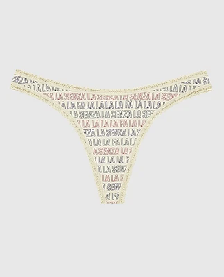 Remix Cotton Thong Panty