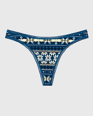 Remix Cotton Thong Panty