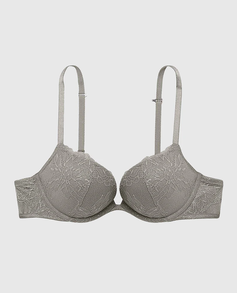 Push Up Bra with Lace Overlay