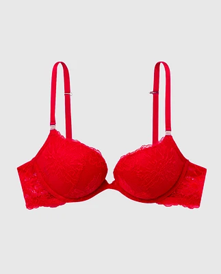 Soutien-gorge pigeonnant en dentelle