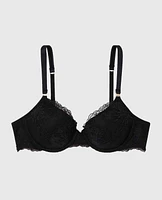 Lightly Lined Full Coverage Bra with Allover Lace