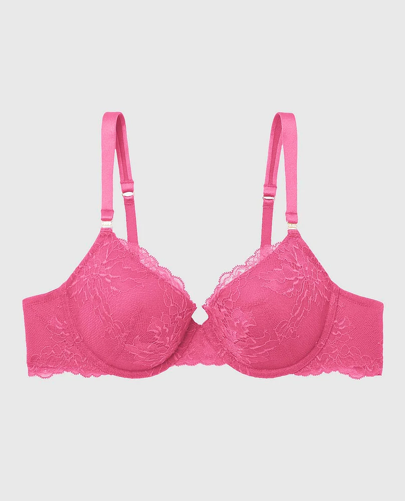 Lightly Lined Full Coverage Bra with Allover Lace