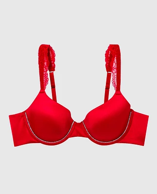 Soutien-gorge couvrant légèrement doublé en dentelle