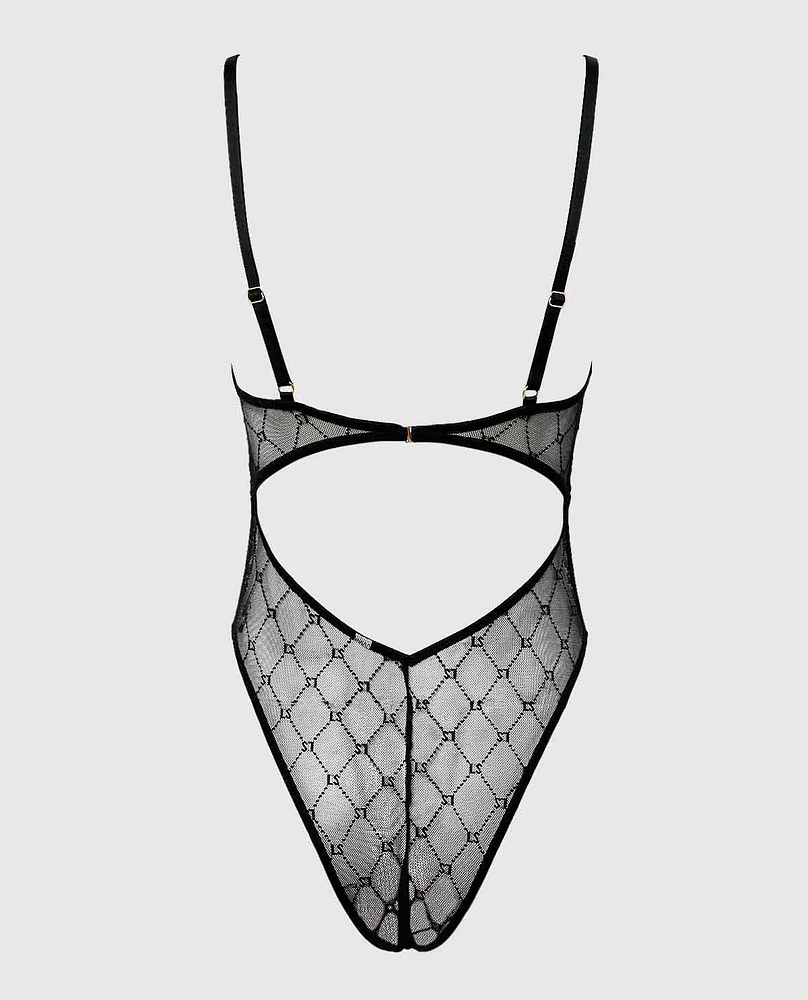 Cut-Out Unlined Lace Bodysuit