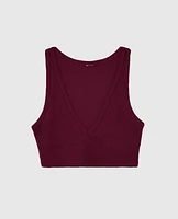 Camisole écourtée gaufrée