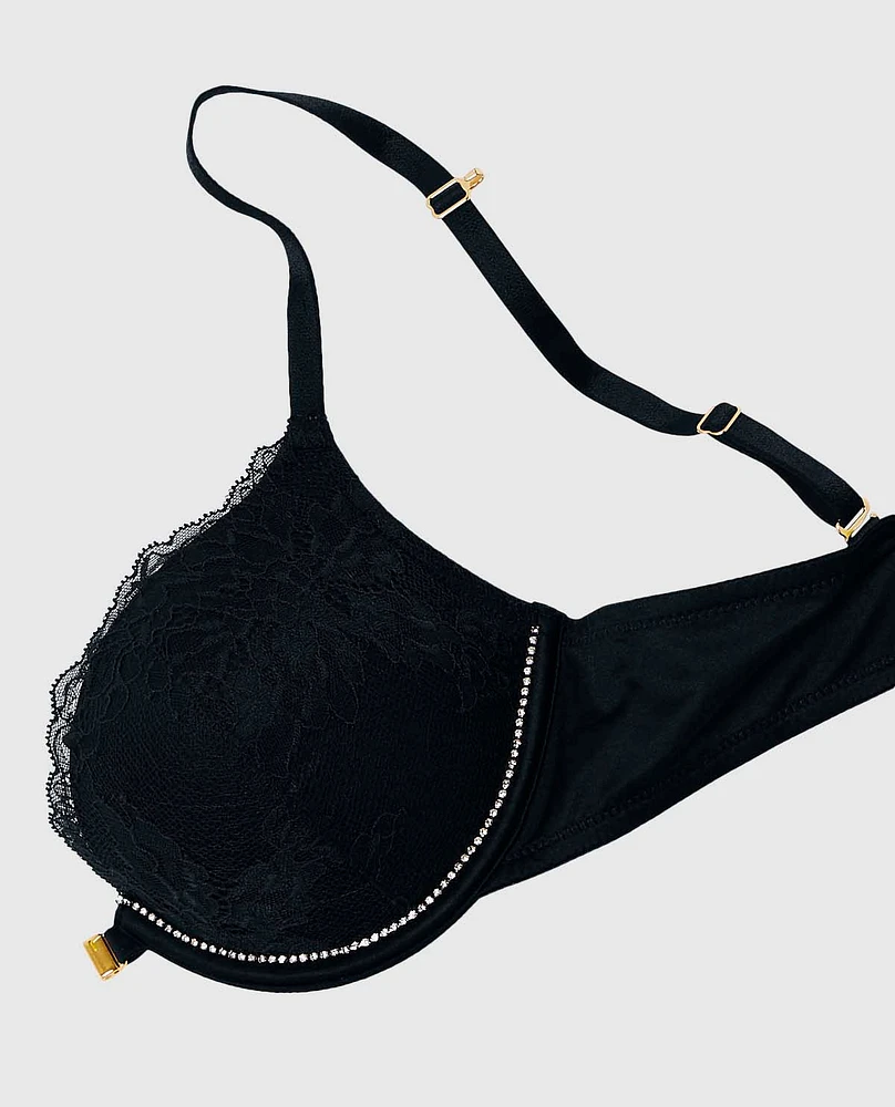 Up 2 Cup Push Bra with Allover Lace