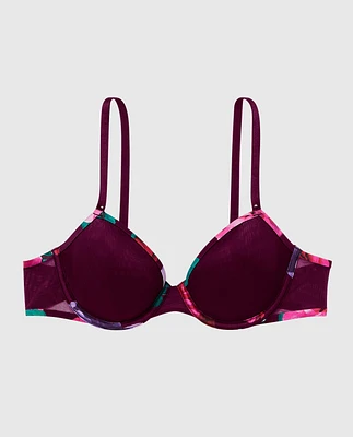 Soutien-gorge demi-buste en mousse intercalaire légèrement doublé