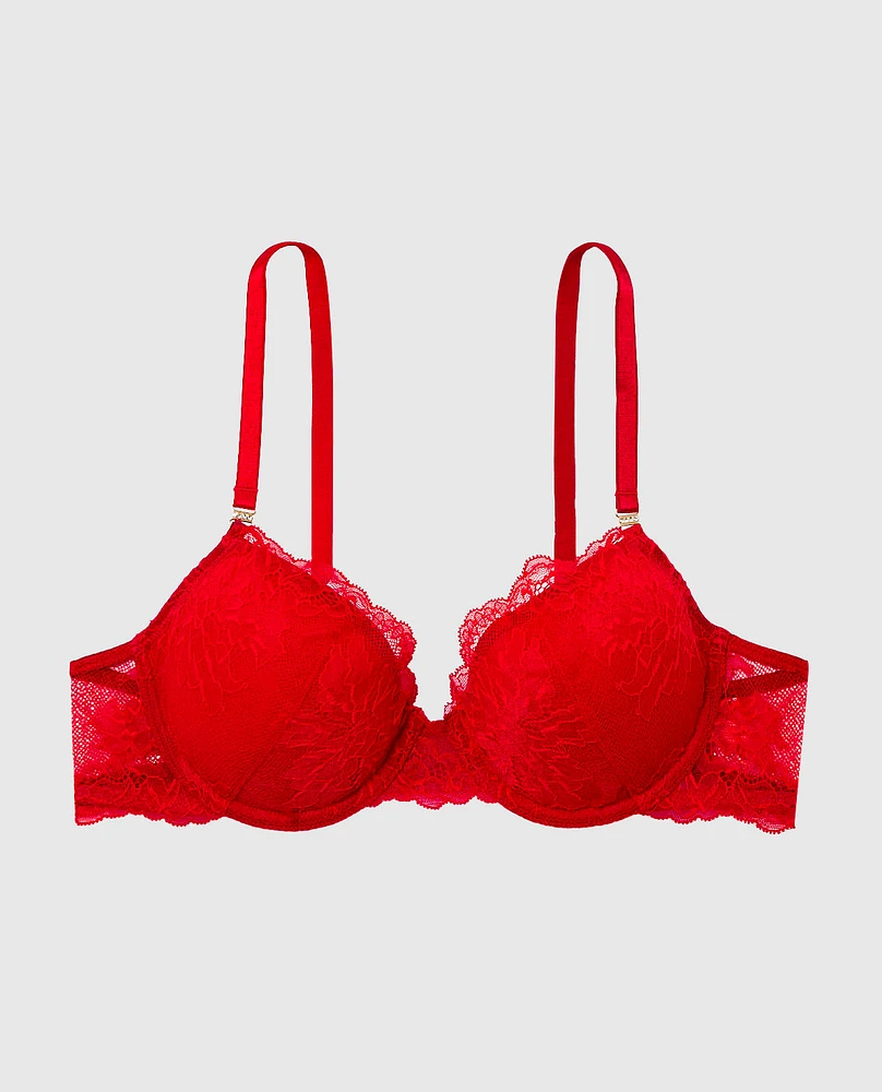 Soutien-gorge demi-buste en mousse intercalaire légèrement doublé