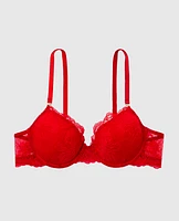 Soutien-gorge demi-buste en mousse intercalaire légèrement doublé