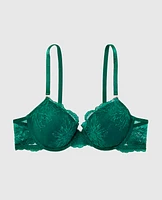 Soutien-gorge demi-buste en mousse intercalaire légèrement doublé