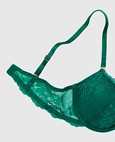 Soutien-gorge demi-buste en mousse intercalaire légèrement doublé