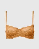 Soutien-gorge balconnet non doublé en dentelle