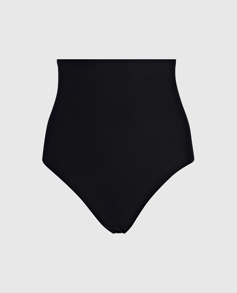 High Waist Smoothing Brief Black