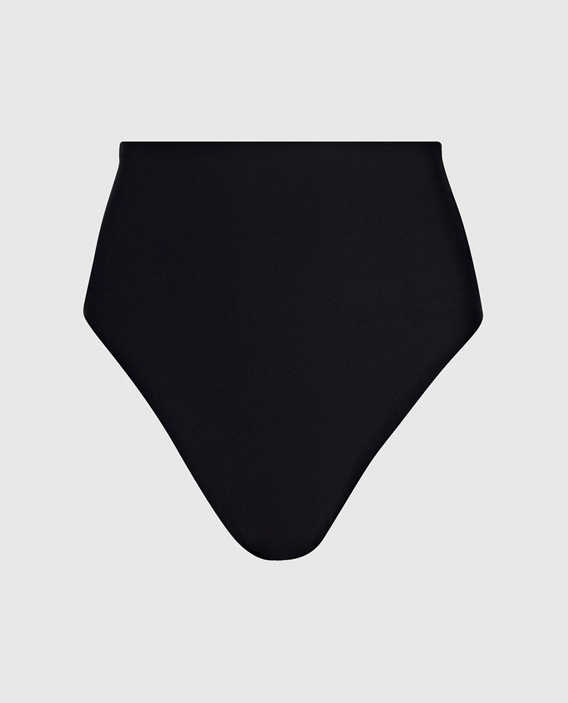 High Waist Smoothing Thong Black