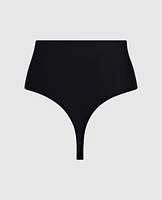 High Waist Smoothing Thong Black