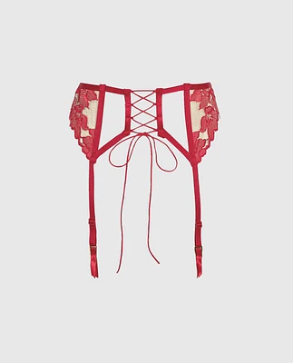 Lace Up Garter Panty