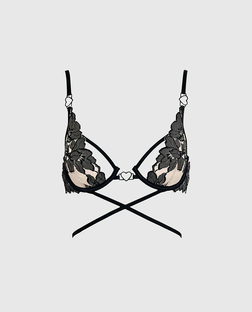 Strappy Unlined Demi Bra