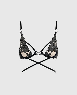 Strappy Unlined Demi Bra