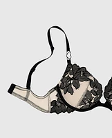 Push Up Bra with Lace Overlay