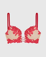 Push Up Bra with Lace Overlay