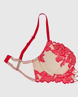 Push Up Bra with Lace Overlay