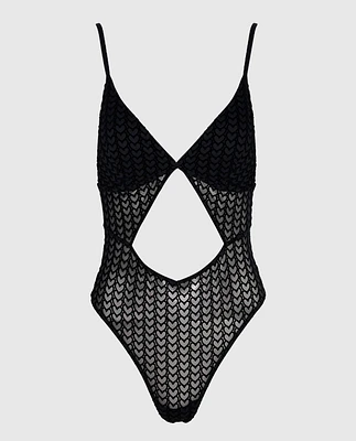 Unlined Mesh Bodysuit