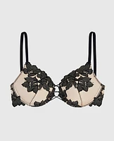 Up 2 Cup Push Bra with Lace Overlay