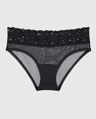 V-Waist Mesh Hipster Panty