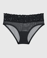 V-Waist Mesh Hipster Panty