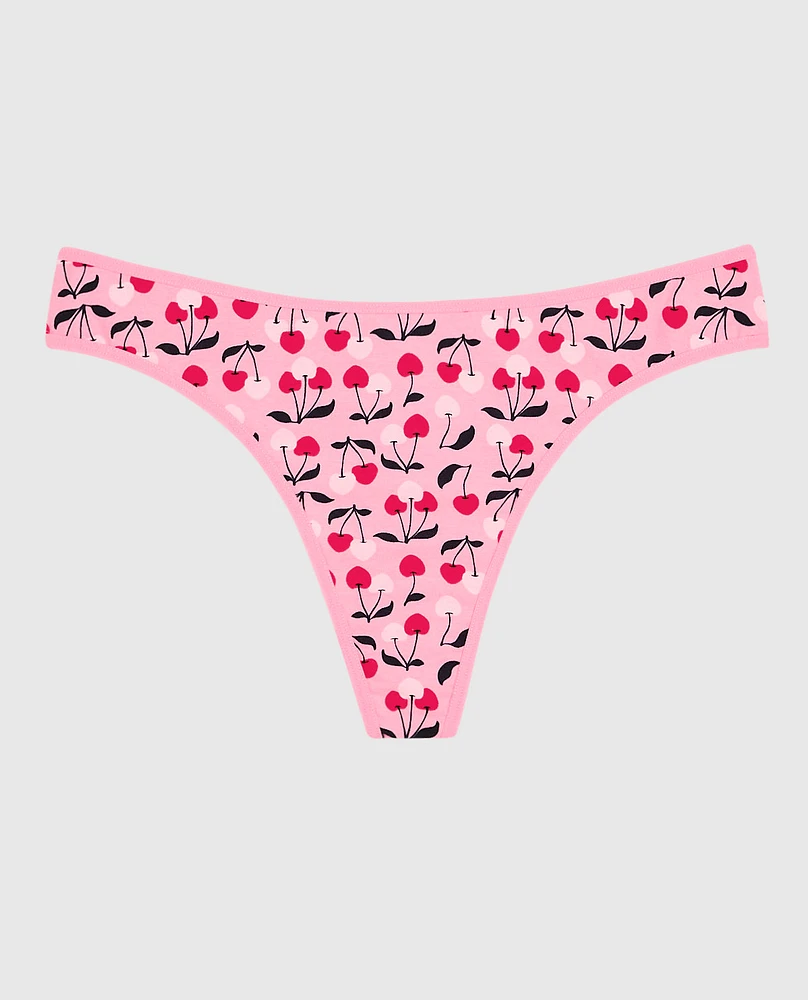 Tanga en coton cerise sur le gâteau