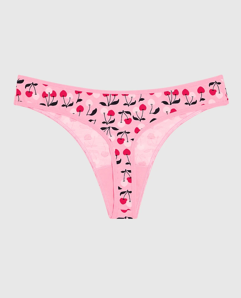 Tanga en coton cerise sur le gâteau