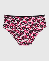 Cotton Hipster Panty Graffiti Hearts