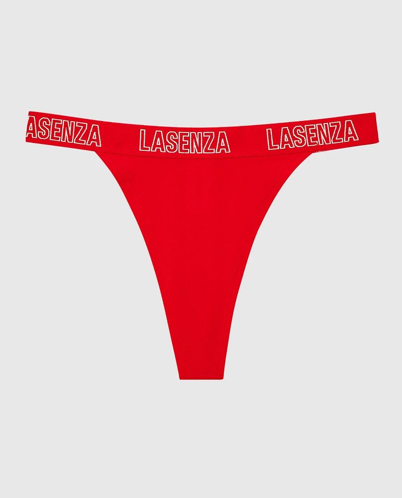 Thong Panty with Logo Band