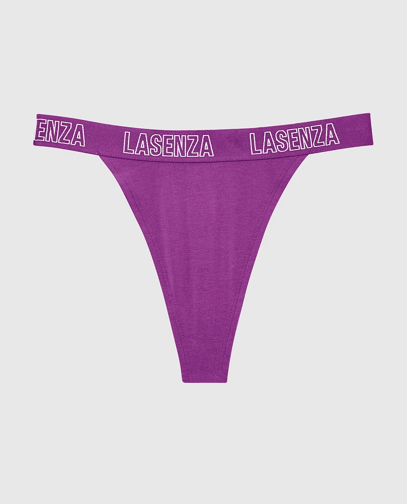 Thong Panty with Logo Band