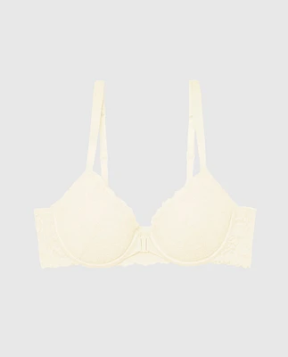 Lightly Lined Full Coverage Bra with Allover Lace