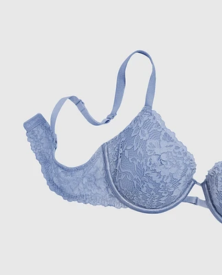 Lightly Lined Full Coverage Bra with Allover Lace