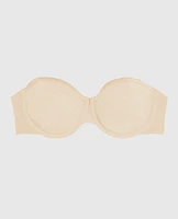 Soutien-gorge sans bretelles légèrement doublé avec mousse intercalaire