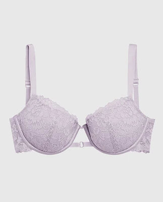 Lightly Lined Balconette Bra with Allover Lace